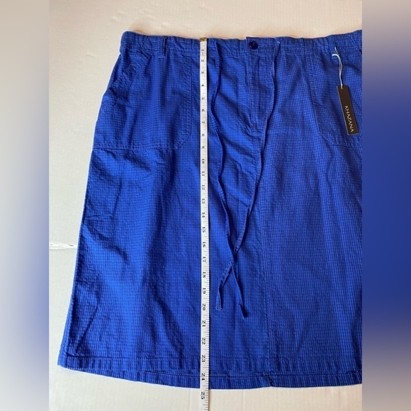 Khazana Womens Plus Size 1X Polyester Rayon Blend Blue Light Airy Midi Skirt - Picture 3 of 10